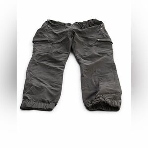 Fried Denim Black Cargo Pants – Relaxed Fit, Elastic Waist & Cuffed Hem